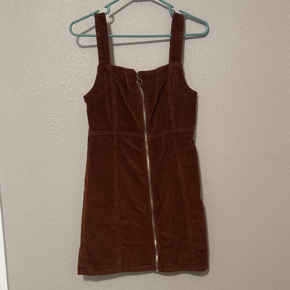 Denim&Co Brown Mini Dress with Zipper